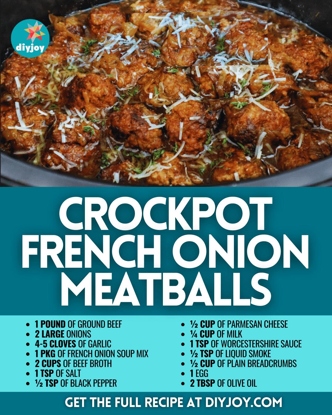 Crockpot French Onion Meatballs Recipe