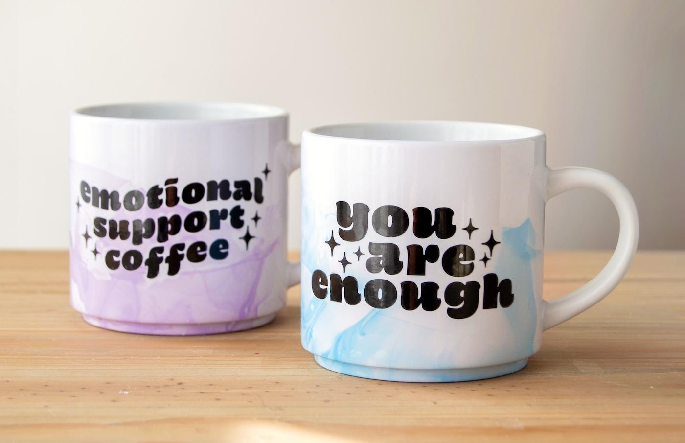 Marbled Nail Polish Mugs, a thoughtful gift idea for mom worth trying and quick enough to finish in an afternoon