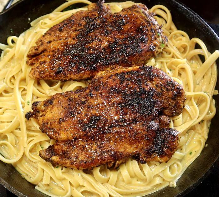 How To Make Cajun Blackened Chicken Alfredo