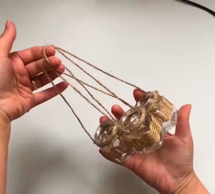 DIY Hanging Glass Jar Decor Tutorial