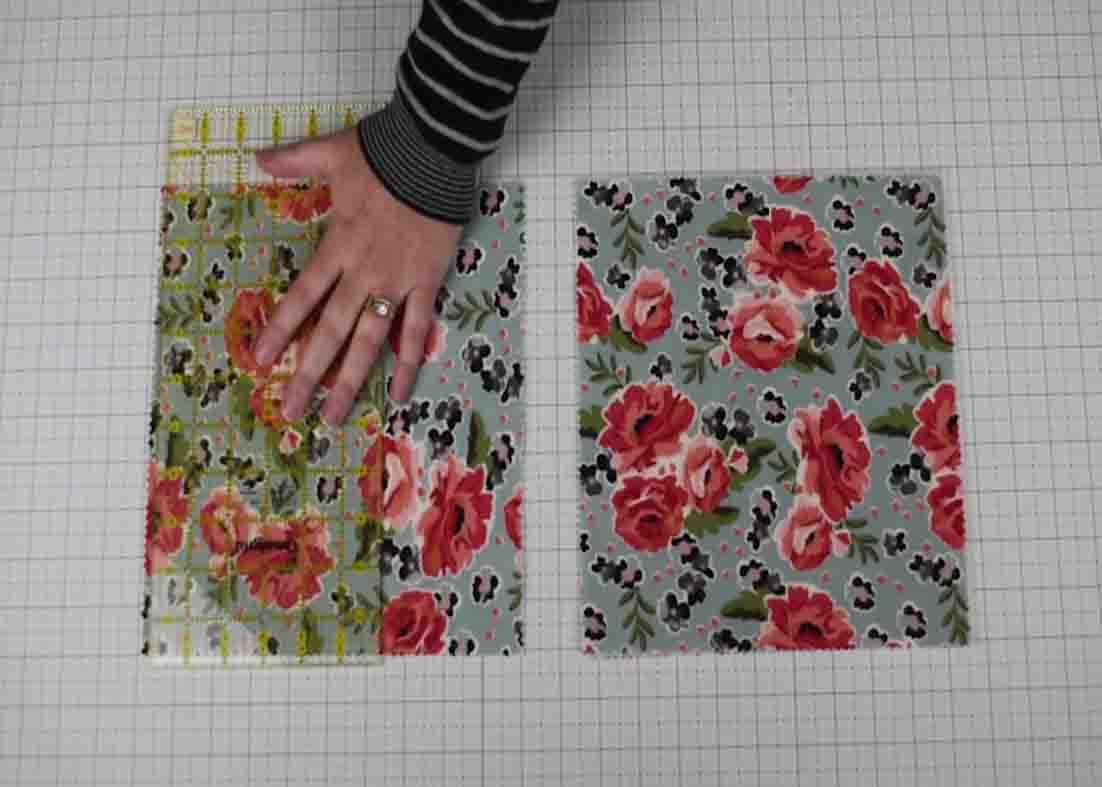 Lining the fabric for precutting