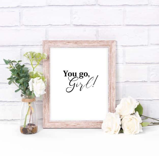 Motivational Quote For Women, a printable wall art, easy to fit into a busy afternoon and an idea worth saving for later