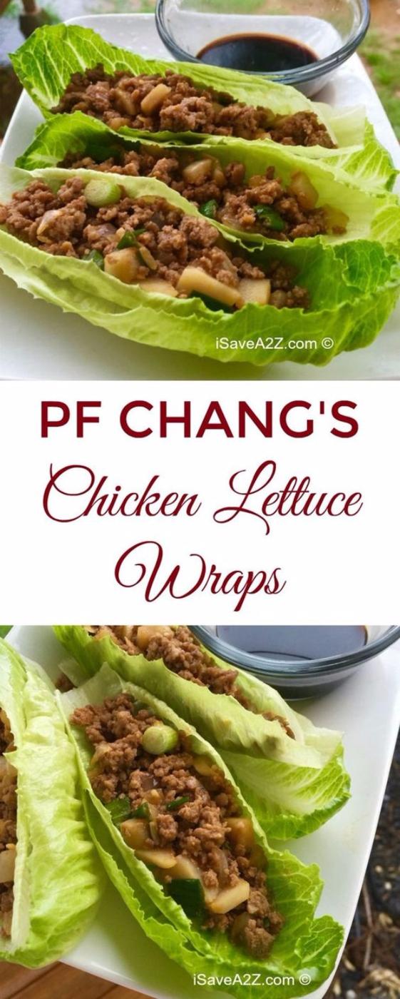 PF Chang's copycat chicken lettuce wraps with ground chicken and water chestnuts in butter lettuce cups