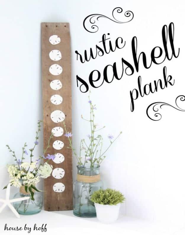 DIY Seashell Plank, quick enough to finish before nap time and a look that photographs beautifully once finished