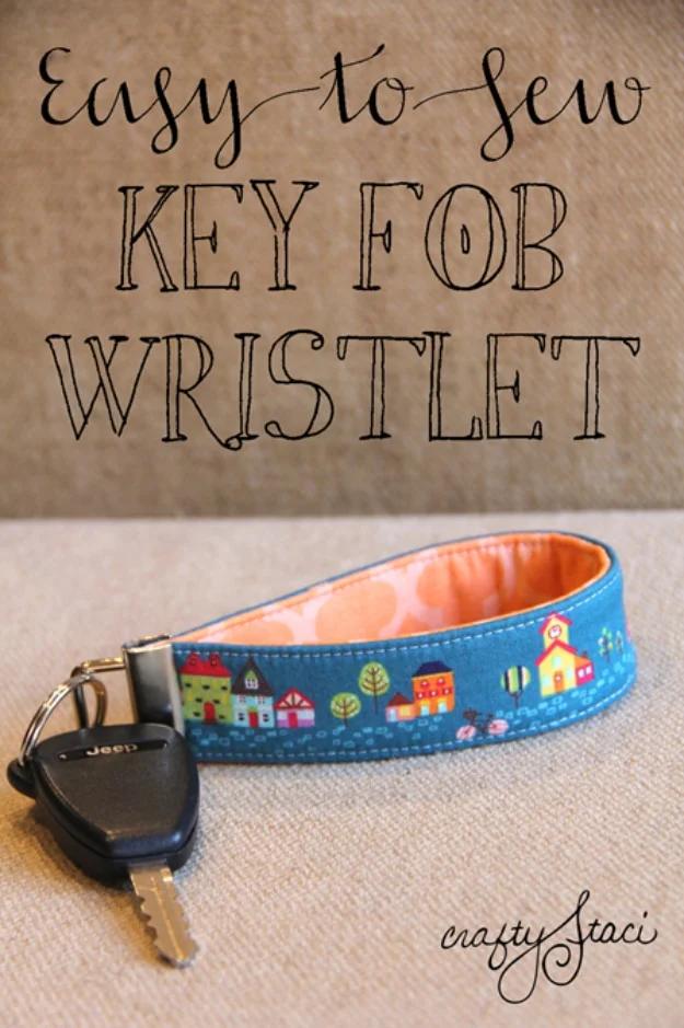 Key Fob Wristlet. I decided to make a couple of sets of DIY key fob hardware from Christmas presents.