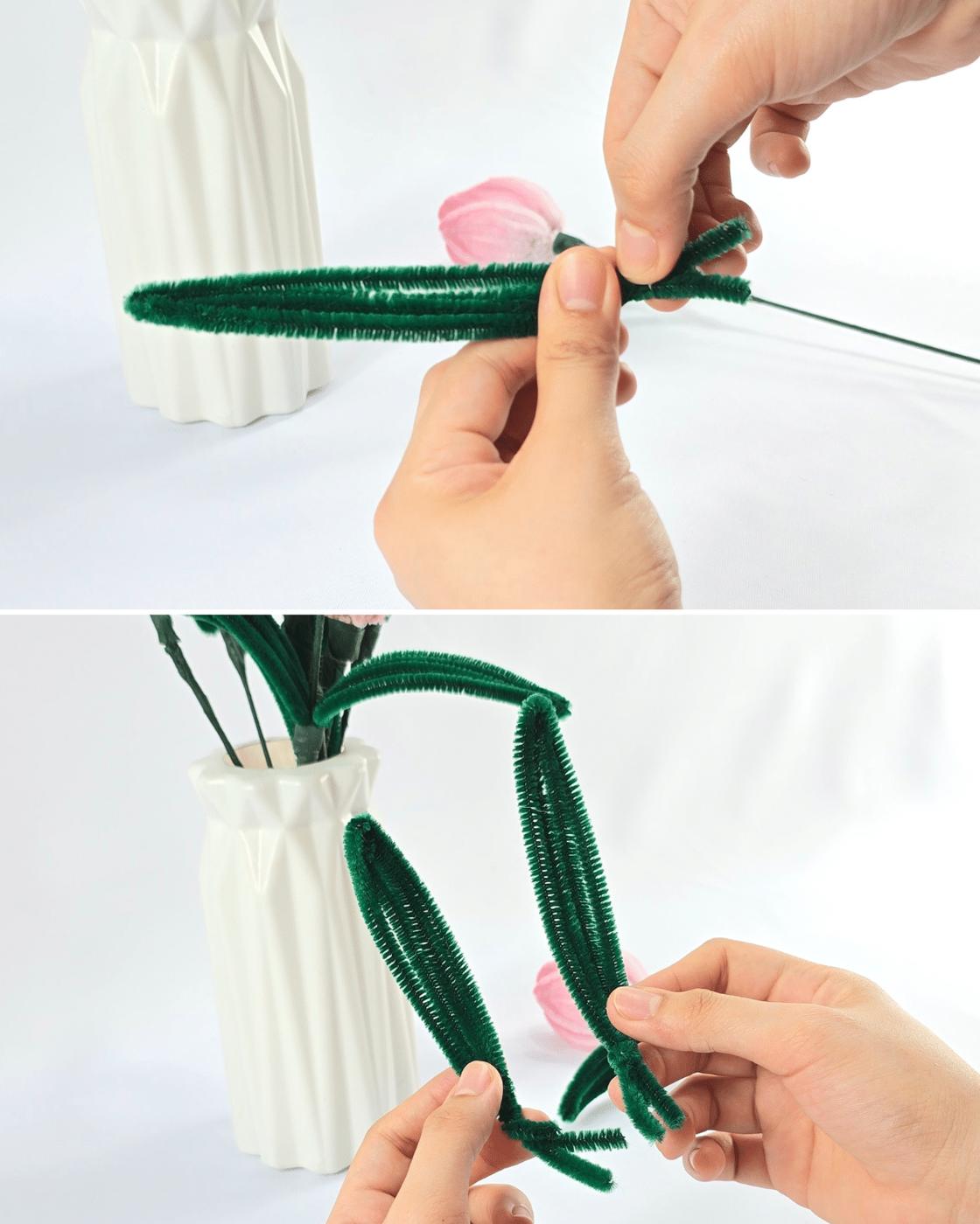 Easy Pipe Cleaner Tulips — cute pipe cleaner tulip decoration