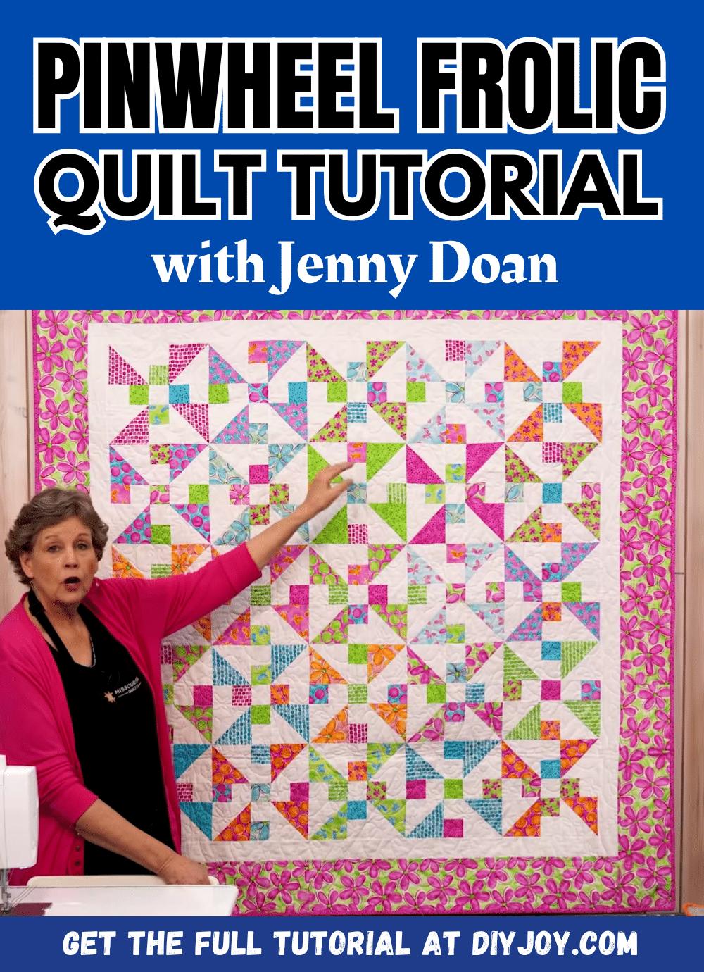 Easy Pinwheel Frolic Quilt Tutorial