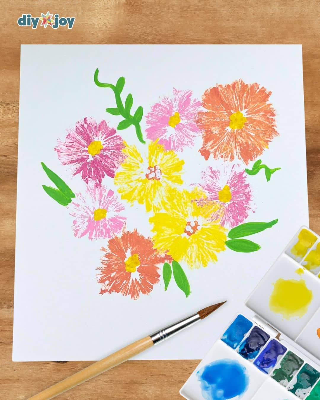 Homemade Flowers Plastic Bag — flower canvas painting tutorial