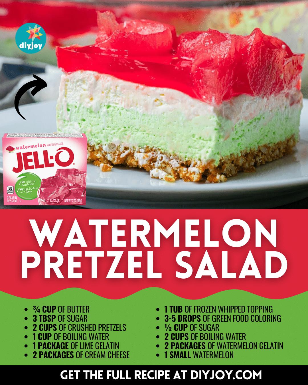 Easy Watermelon Pretzel Salad Recipe