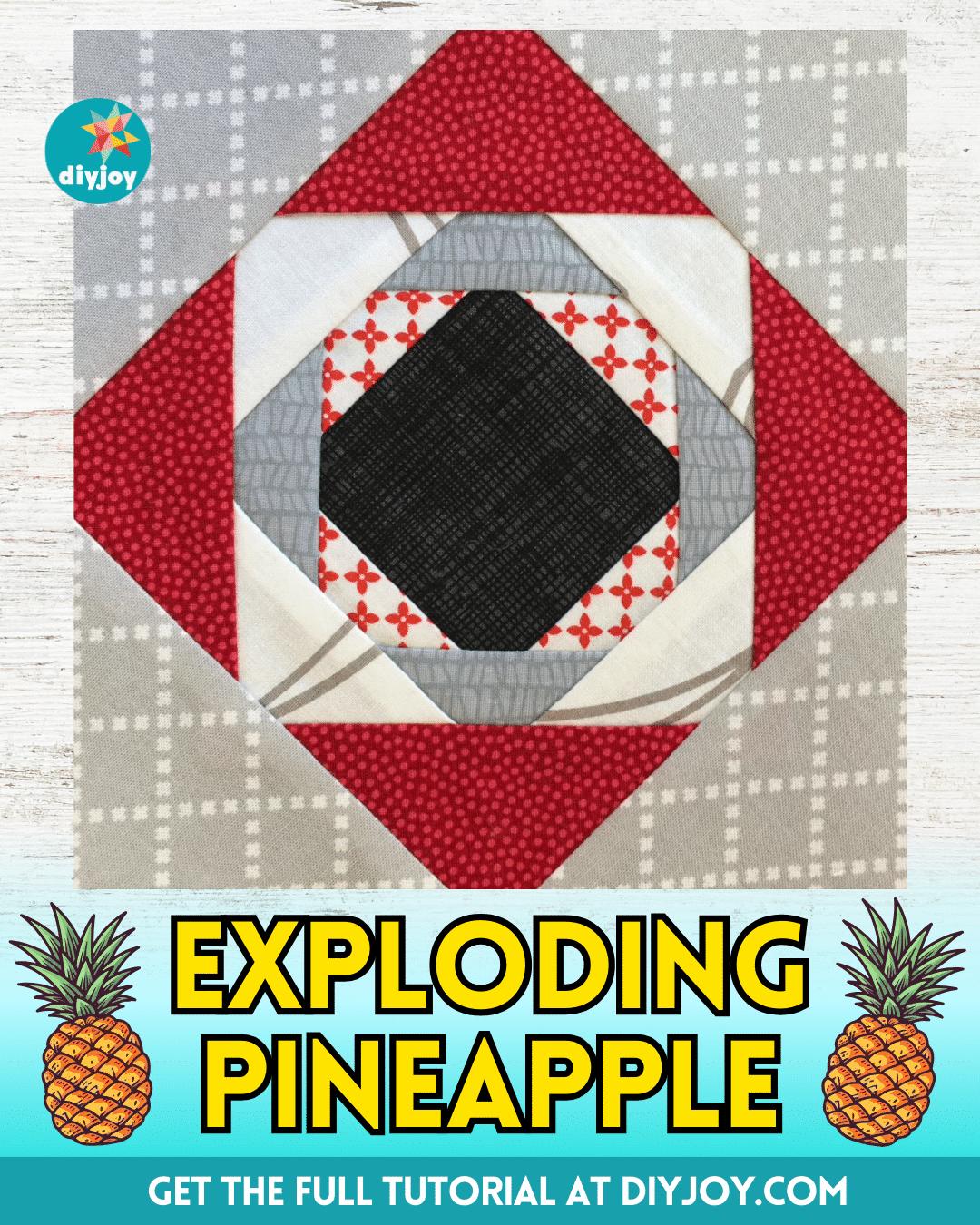 Easy Exploding Pineapple Quilt Block Tutorial