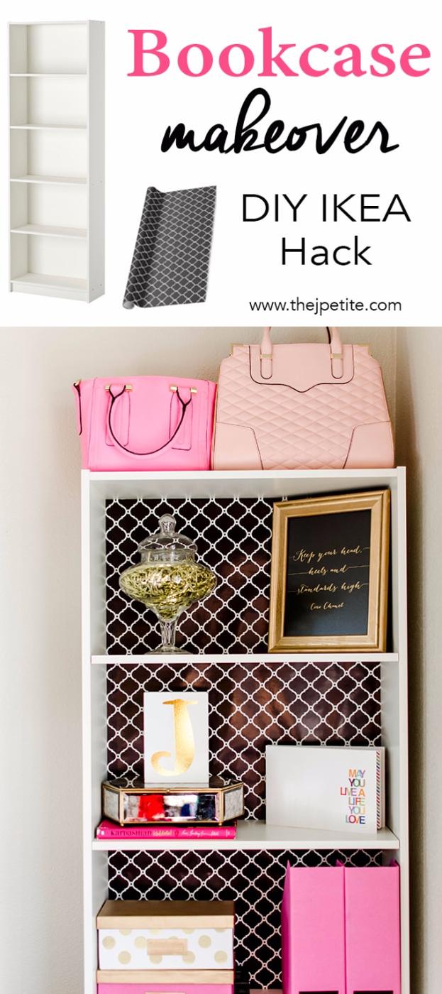 Bookcase Makeover DIY IKEA Hack, easy to fit into a free afternoon and a small upgrade with a real visual payoff