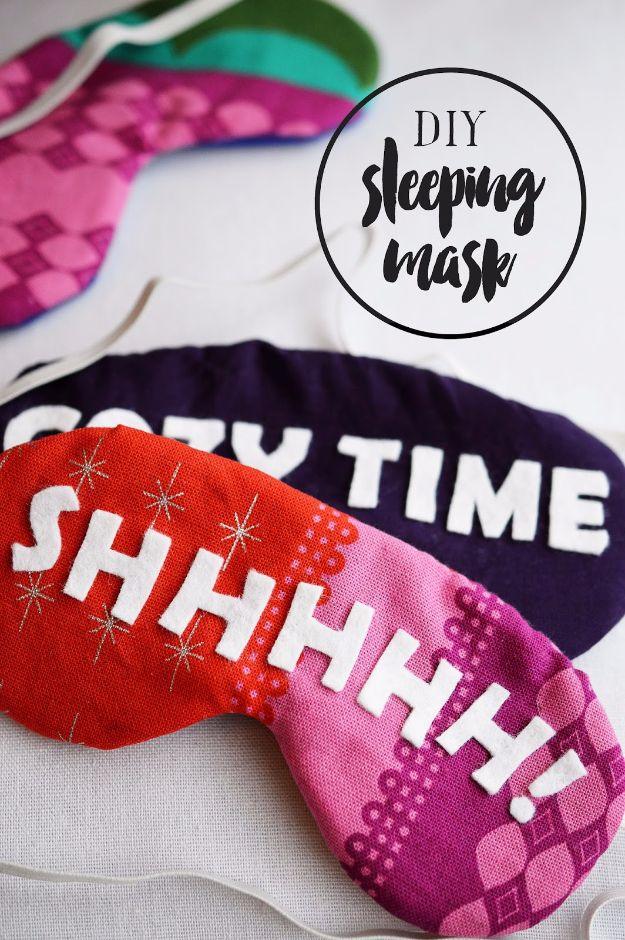 Felt And Fabric Sleeping Mask, a popular choice on this list and a simple sewing project for a beginner crafter