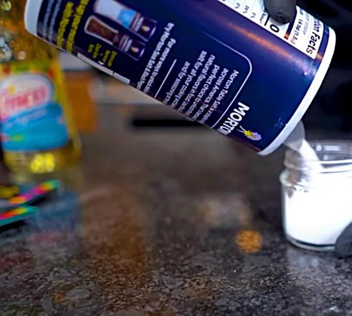 Make an emergency candle out of salt and vegetable oil.