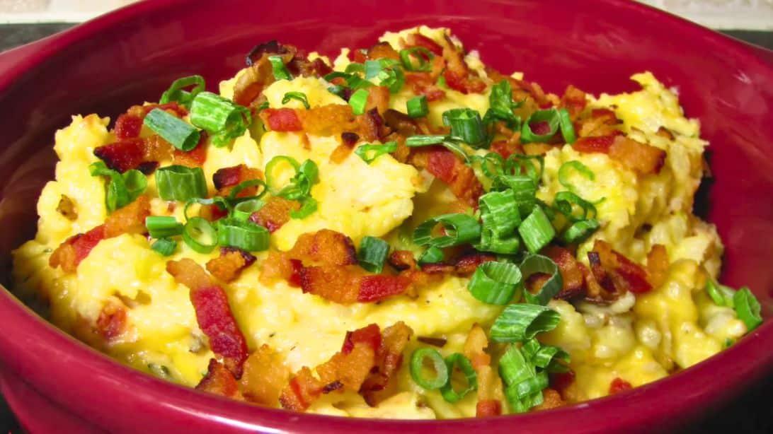 Easy Loaded Smashed Mashed Potatoes Recipe