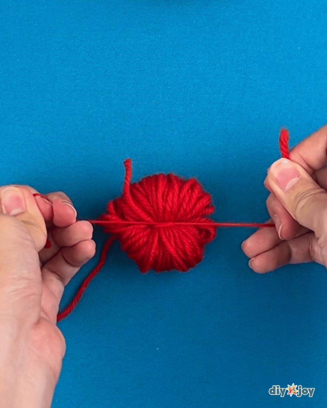 Easy Pom Pom Hearts — diy pom pom