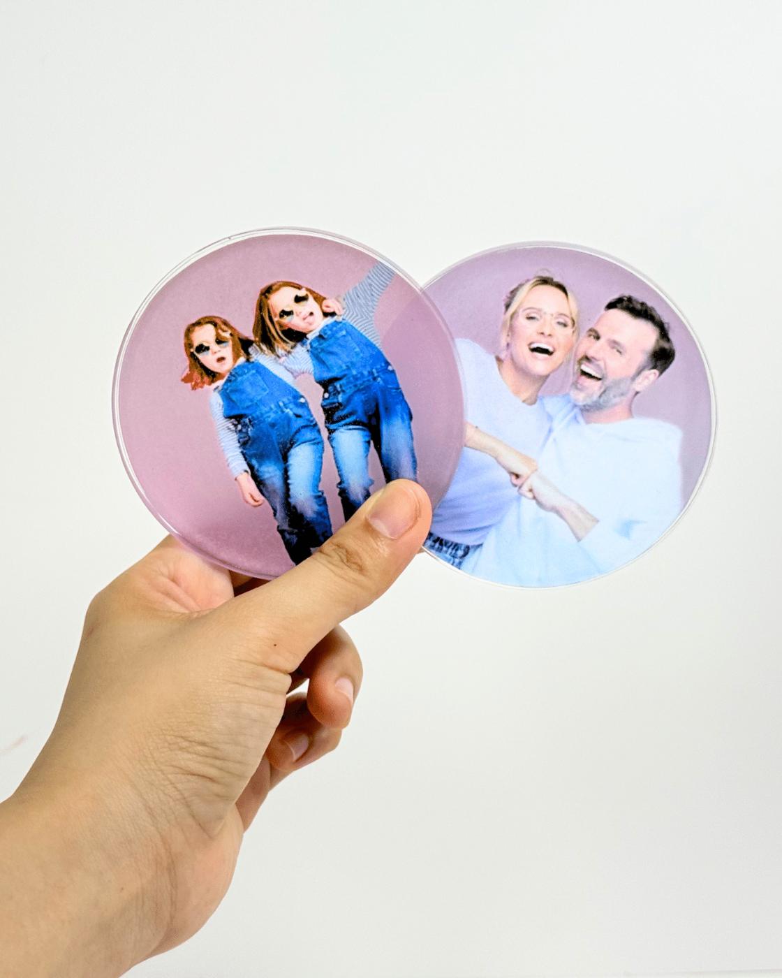 Photo Resin Coaster — photo resin coaster gift ideas