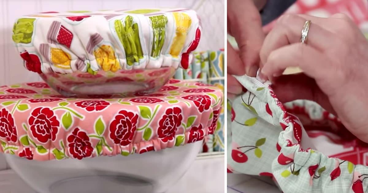 Sewing Tutorial – Washable Fabric Covers for Bowls