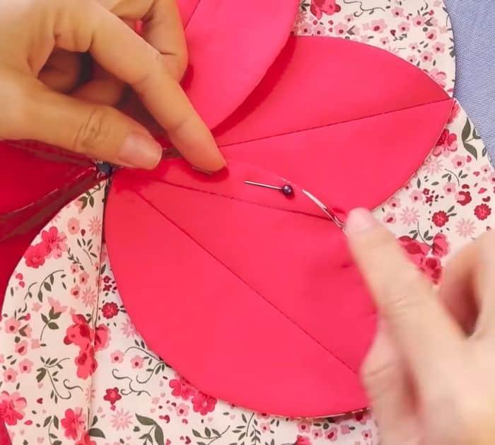 Fabric Folded Flower Placemat Project