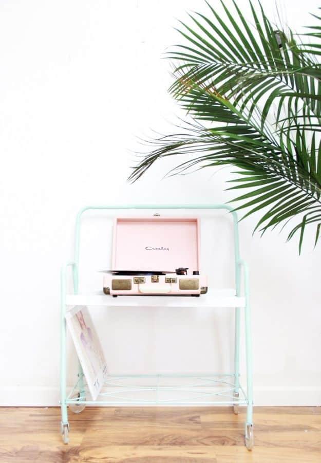 Thrifted Shelf Makeover, a thrift store makeover, low mess and low stress to make and a charming handmade detail