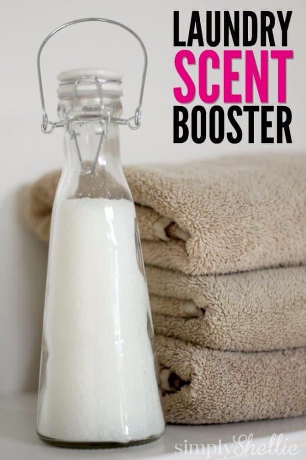 Homemade Laundry Scent Booster Recipe, a natural swap for harsh store bought cleaners and one worth saving for later