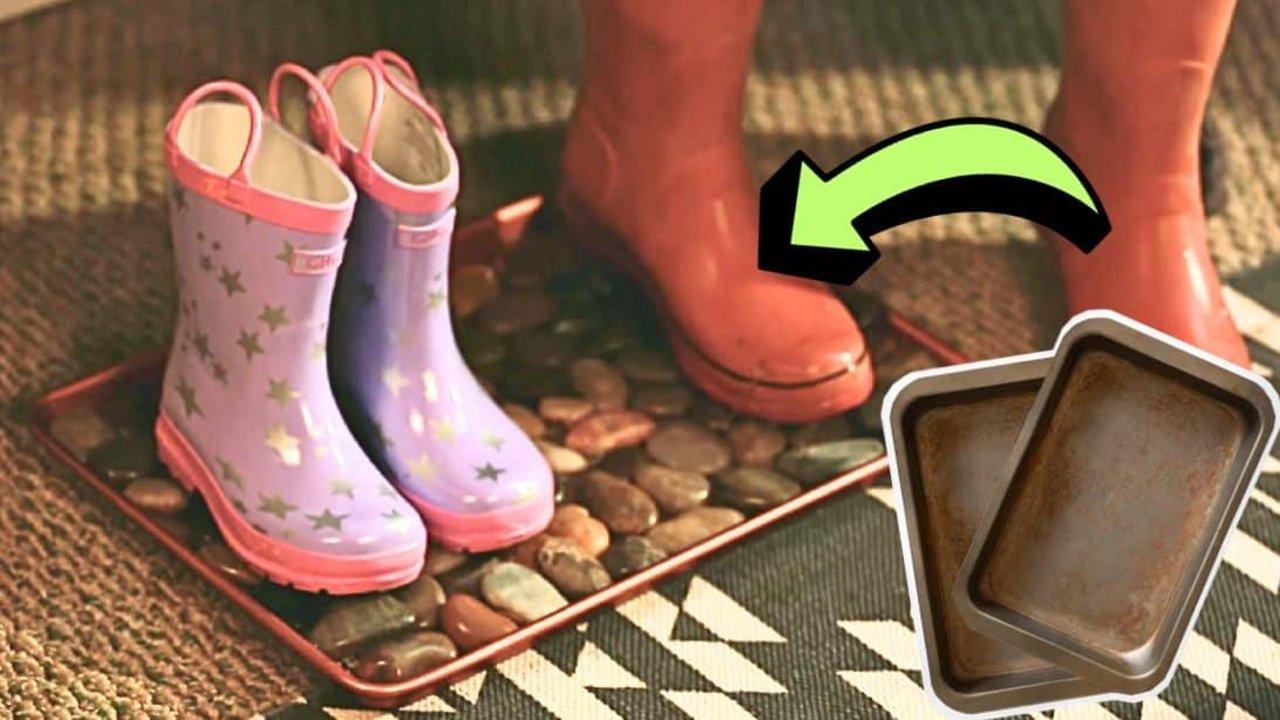 Easy Repurposed DIY Boot Tray Tutorial