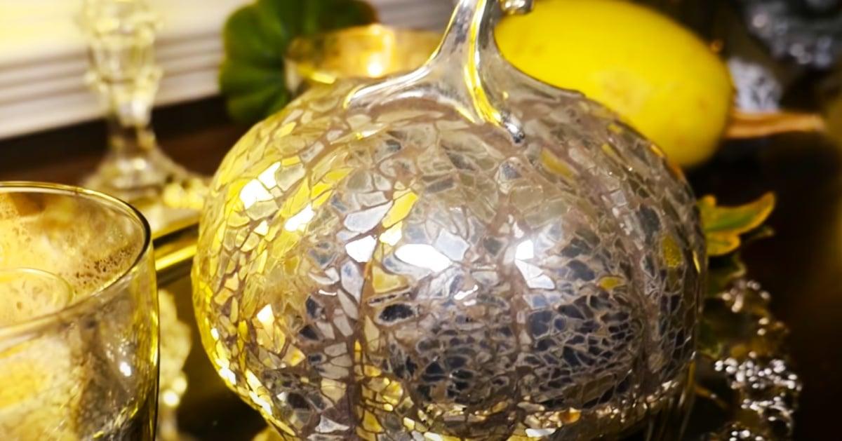 How To Make Mosaic Mirrored Pumpkins
