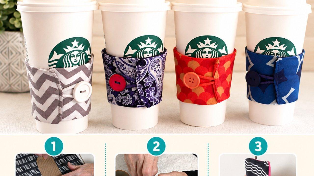 Beginner Sewing Project Tutorial : Coffee Cozies