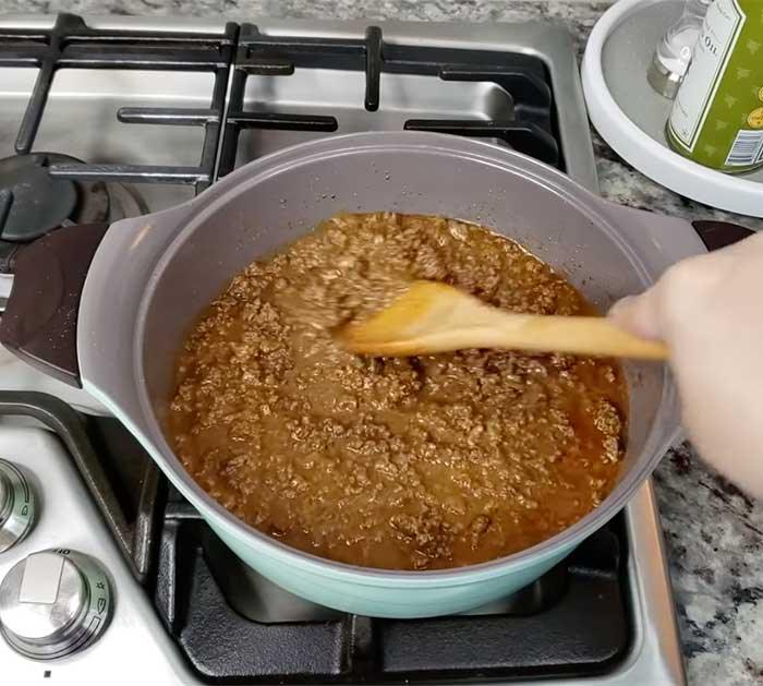 Add Ground Beef In Pan - Casserole Dishes
