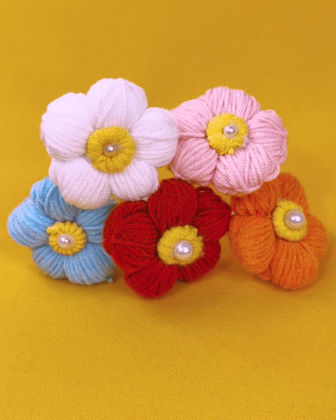 Easy Spring Craft — 10. yarn flowers