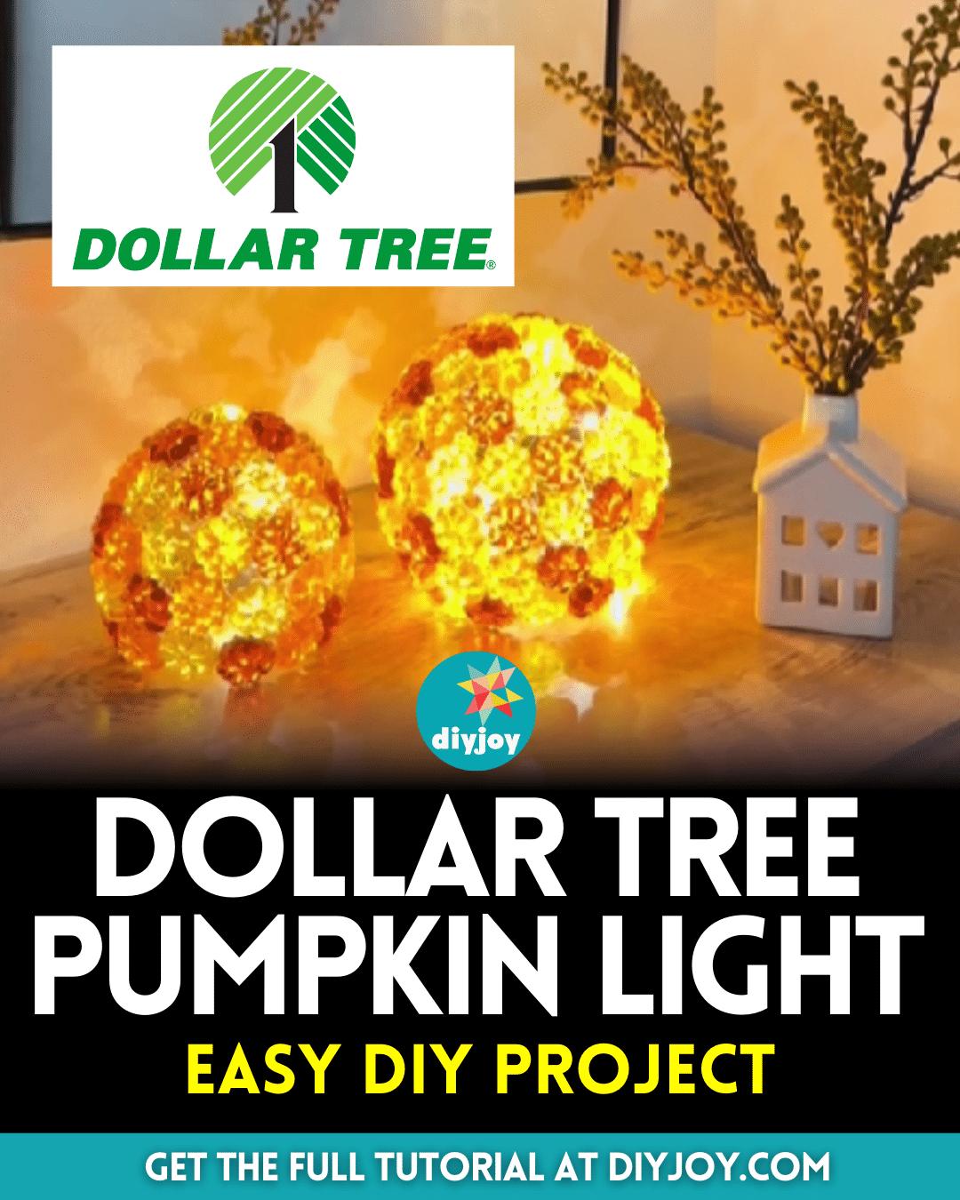 Easy DIY Dollar Tree Pumpkin Light