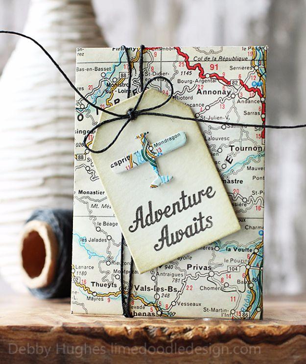 Adventure Awaits, a handmade finishing detail, forgiving enough for a first attempt at a project like this