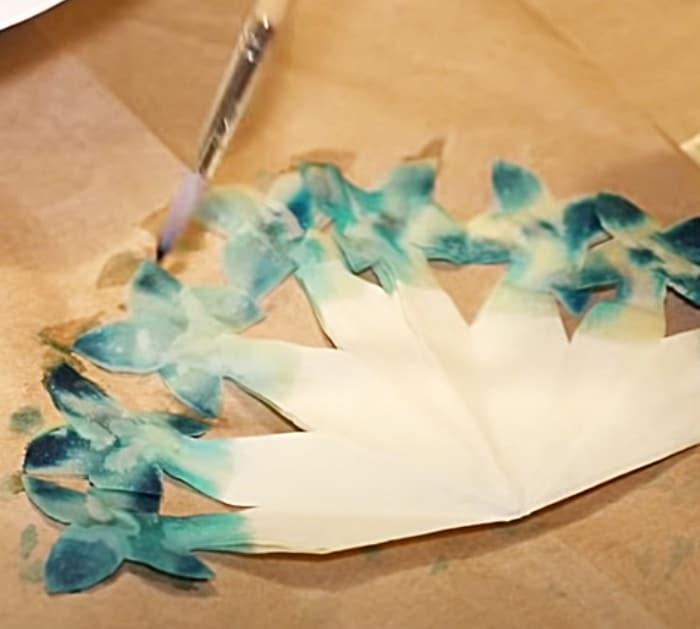 Use food coloring to make easy coffee filter hydrangeas
