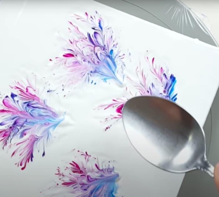 steel rubber scrolling painting