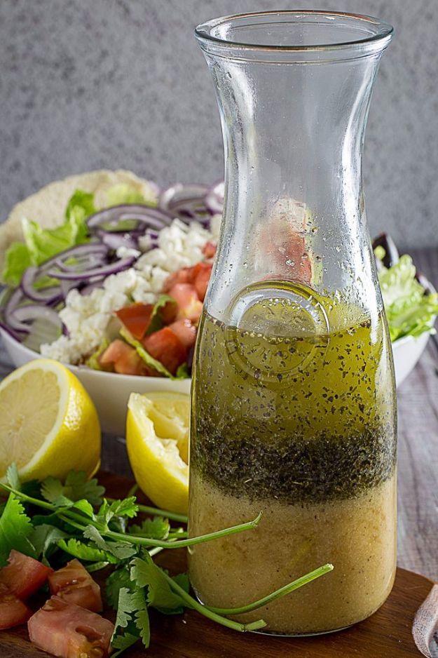 Salad Dressing Recipes - Greek Salad Dressing - Healthy, Low Calorie and Easy Recipes for Creamy Homeade Dressings - How To Make Vinaigrette, Mango, Greek, Paleo, Balsamic, Ranch,