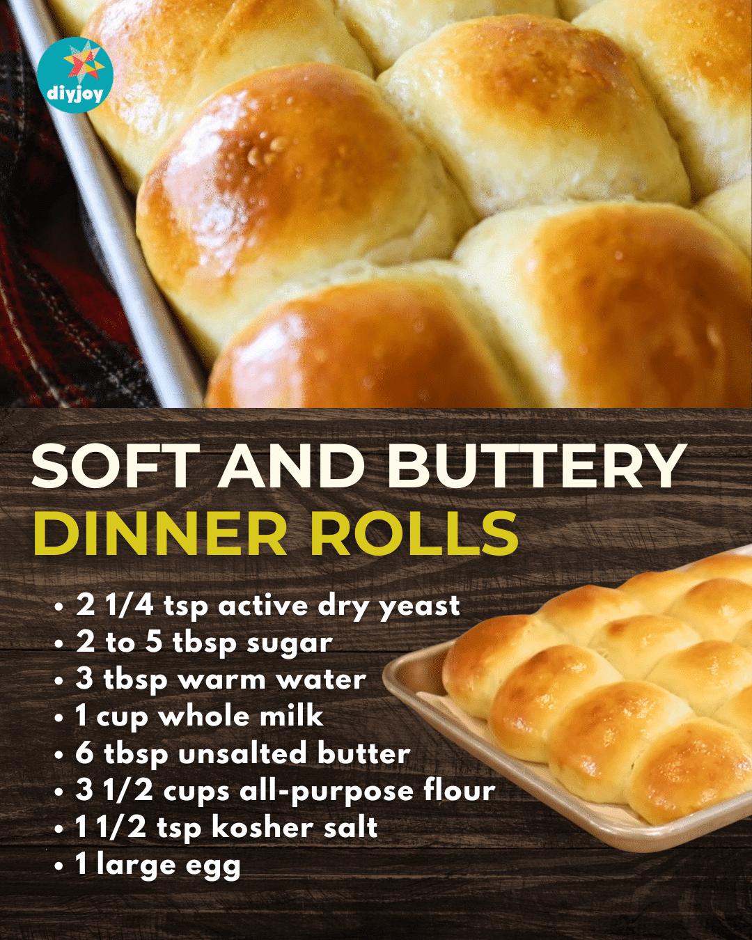 Soft and Buttery Dinner Rolls