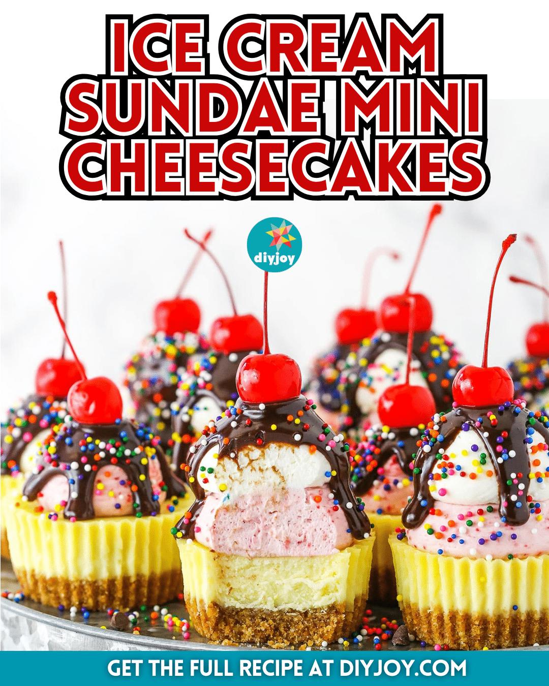 Easy Ice Cream Sundae Mini Cheesecakes Recipe