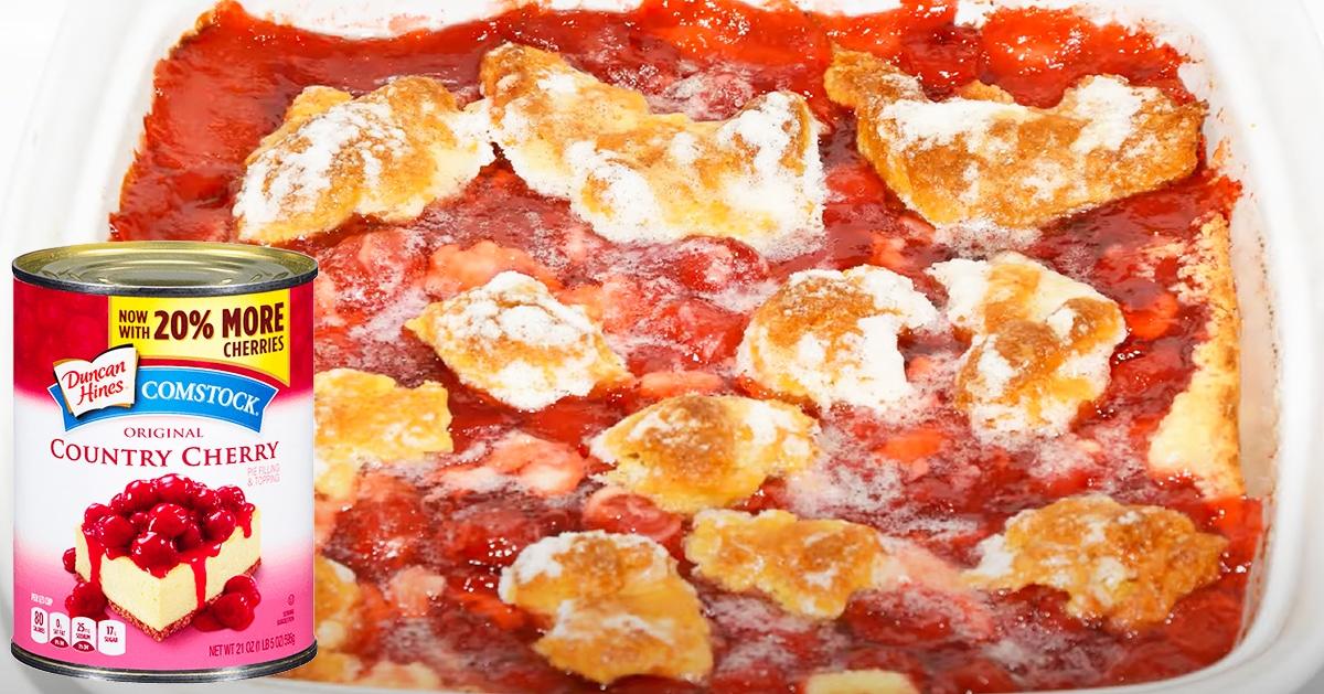 Crescent Roll Cherry Cheesecake Cobbler Recipe