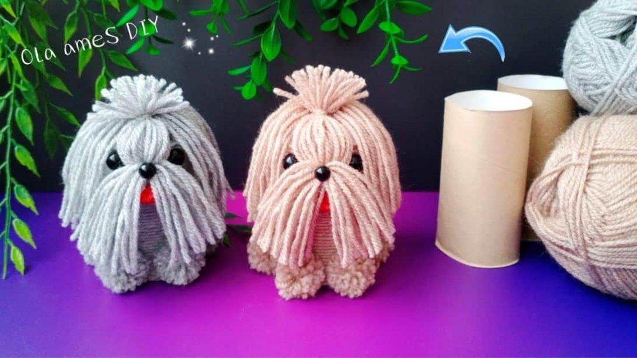 Super Easy Yarn Dog DIY