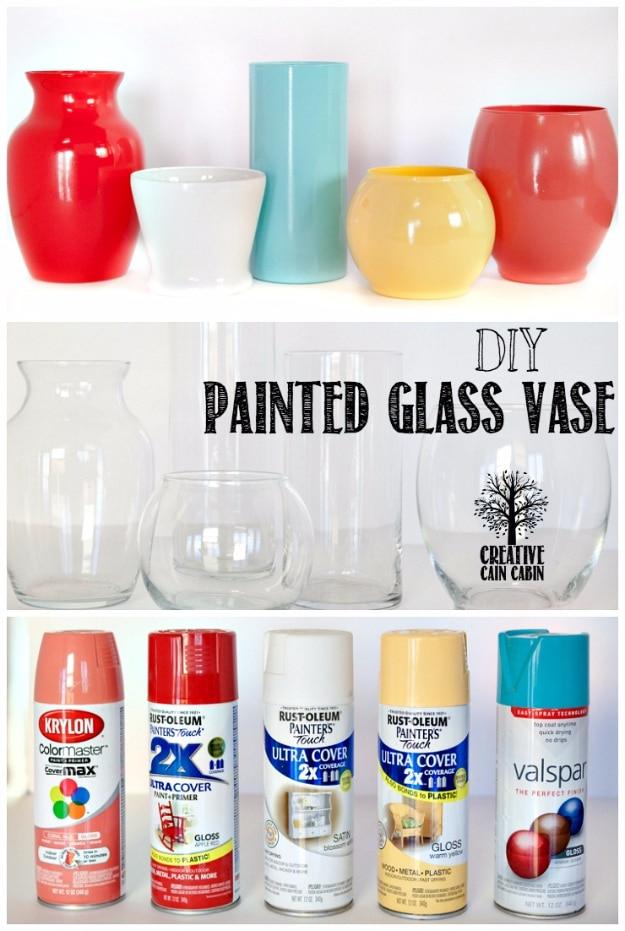 DIY Painted Glass Vase, a budget decor upgrade, quick enough to finish before nap time and a detail guests always ask about