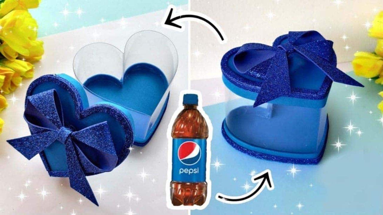 DIY Heart Gift Box Using An Old Plastic Bottle
