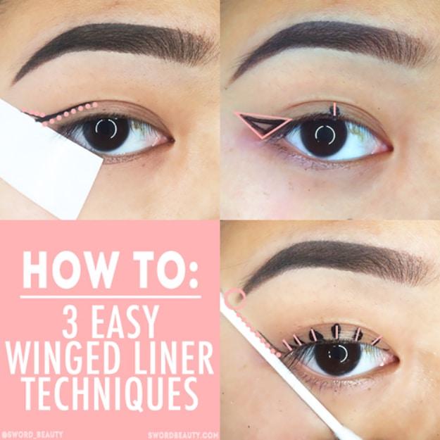 Easy Winged Liner Technique, a quick self-care trick, easy to redo the next time it is needed and the fix worth remembering