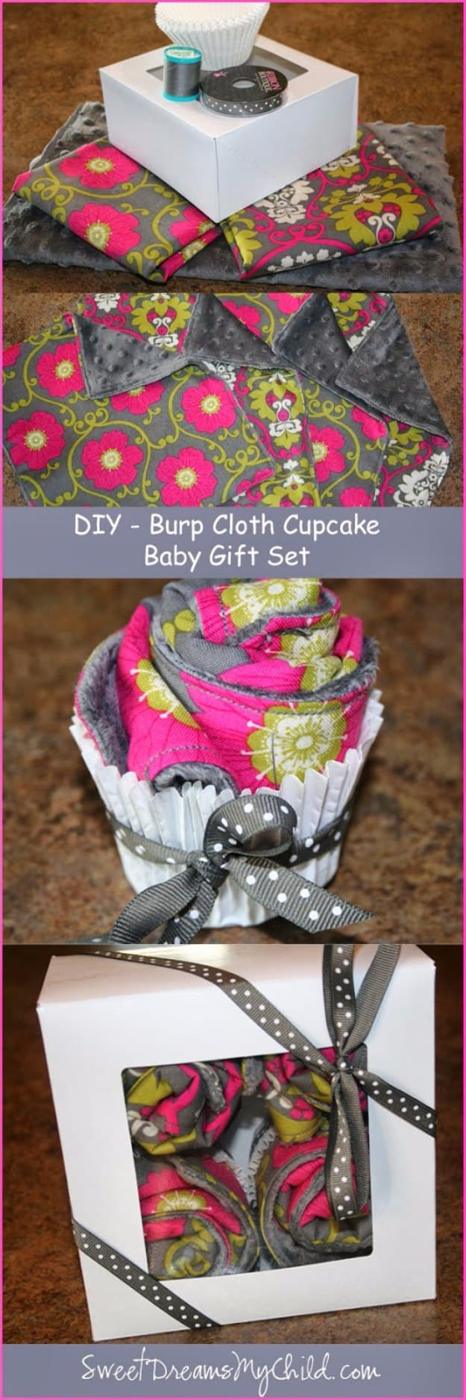 Baby Burp Cloth Cupcake Tutorial, great for a first time gift maker to attempt and worth trying soon