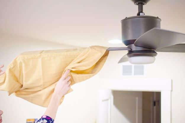 Use A Pillowcase To Dust A Ceiling Fan, light on effort but heavy on payoff and freshness a room was badly missing