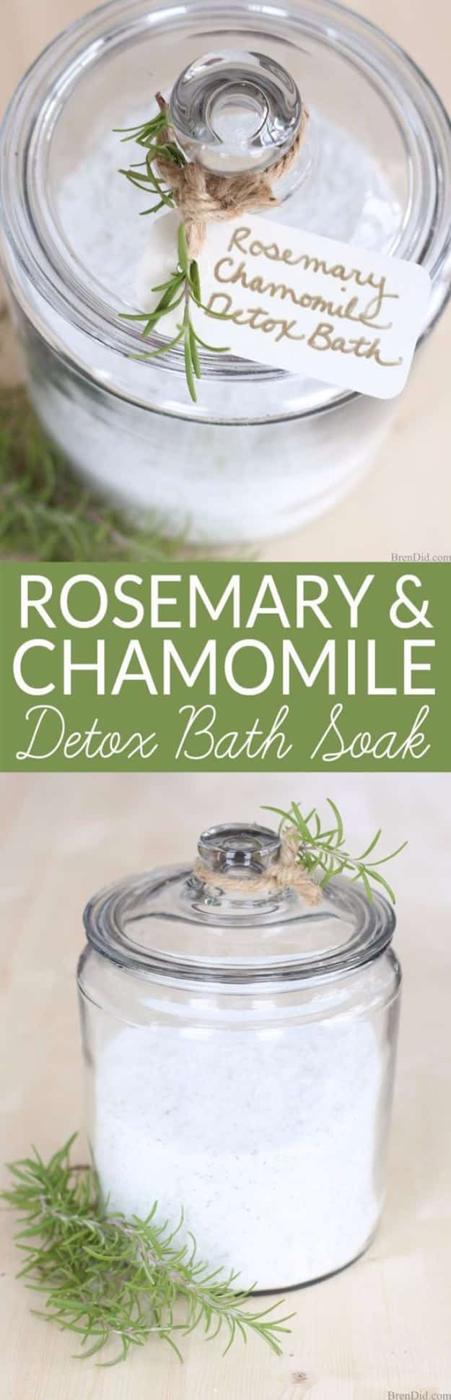 Rosemary Chamomile Detox Bath Soak, fast to mix without any special equipment and a glow that rivals a proper spa visit