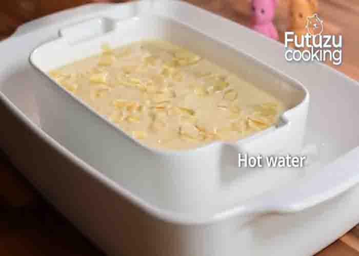 Baking the yogurt dessert casserole