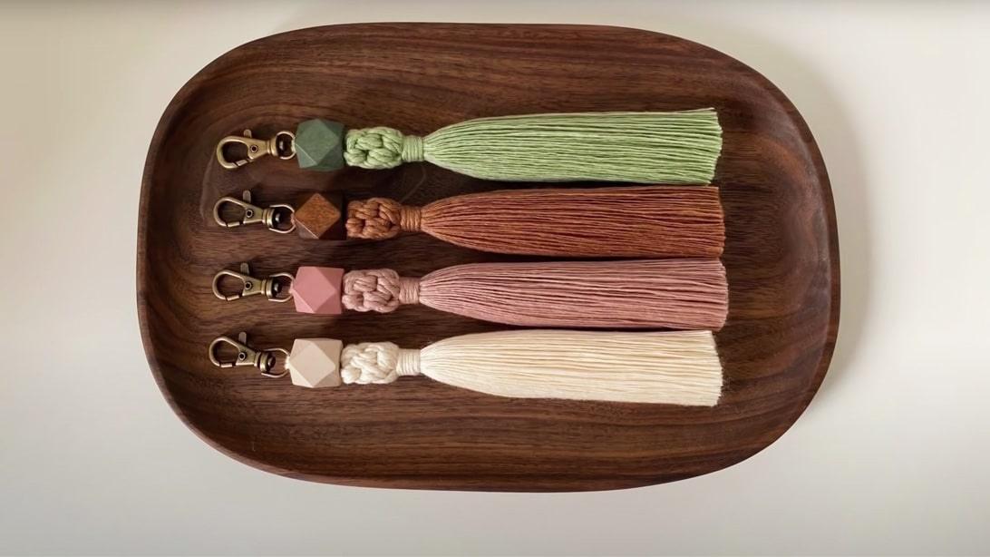 How to Make a DIY Macrame Tassel Keychain
