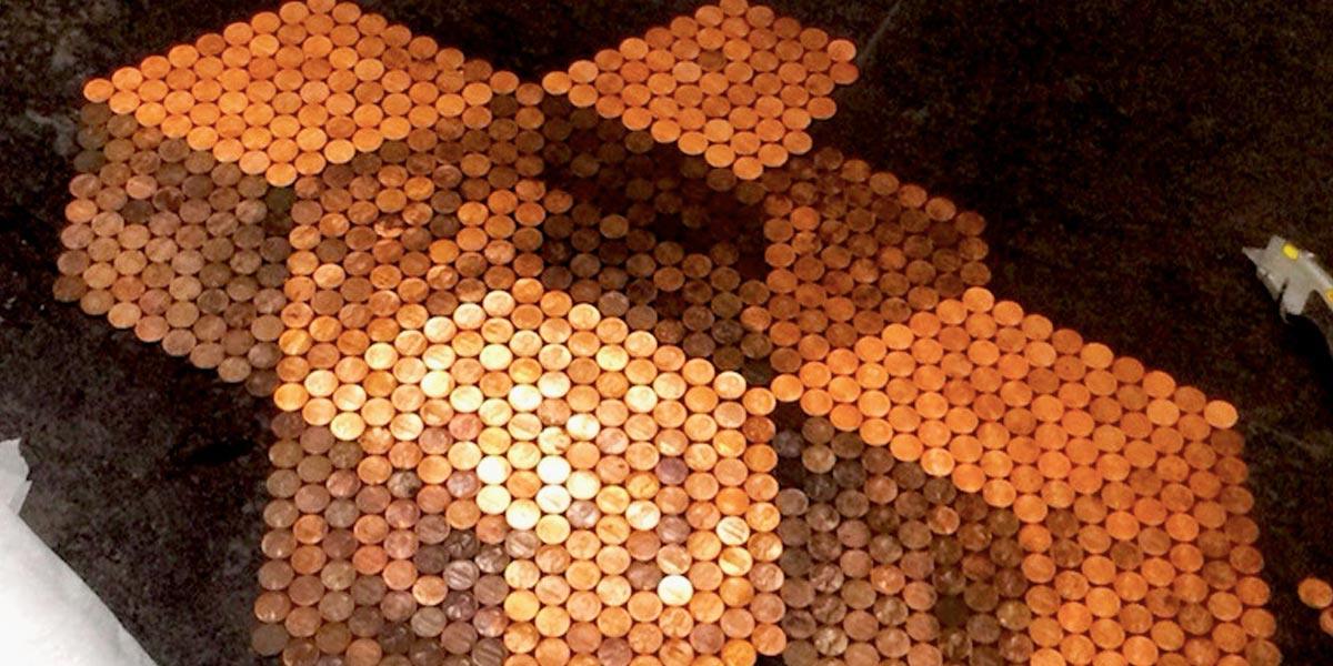 She Uses Hundreds of Pennies To Make a DIY Unlike Anything You’ve Ever Seen…