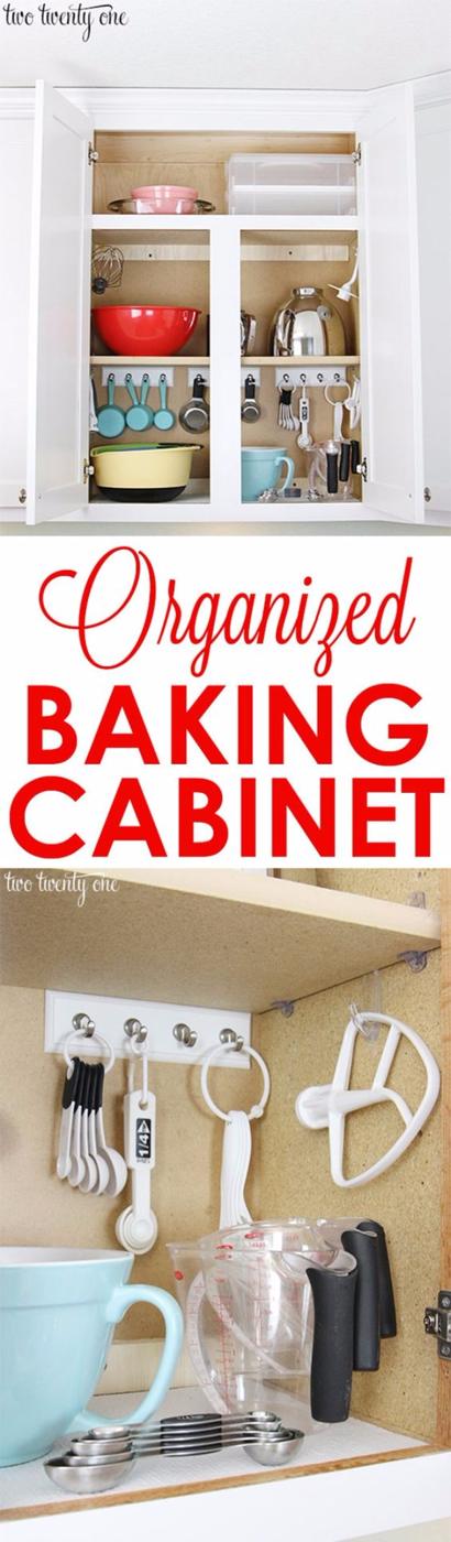 Organized Baking Cabinet, an organizing idea worth trying at home and one worth bookmarking from this list