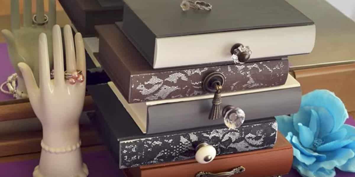 Watch How She Simply Stencils Lace On Book Spines For A Fabulous Home Decor Idea!