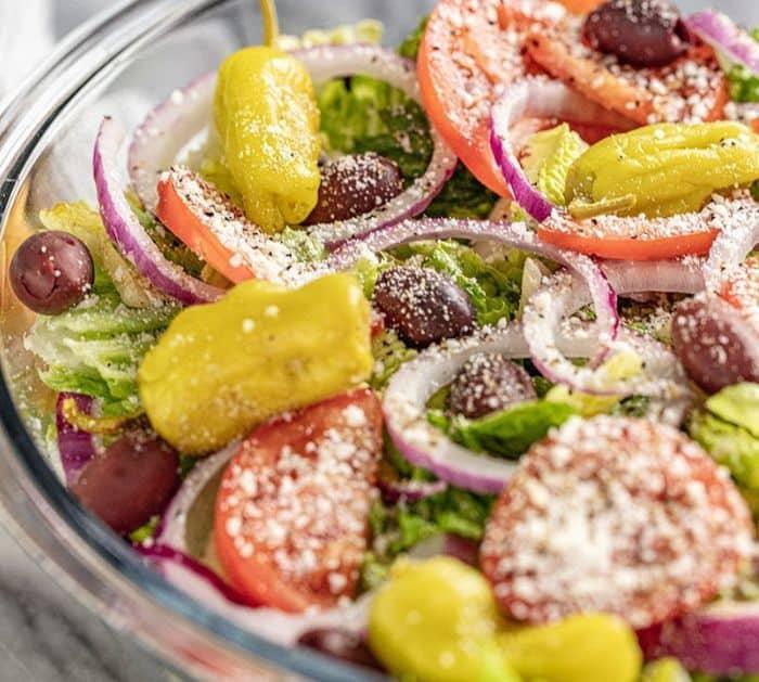 Copycat Olive Garden Salad and Dressing Ingredients